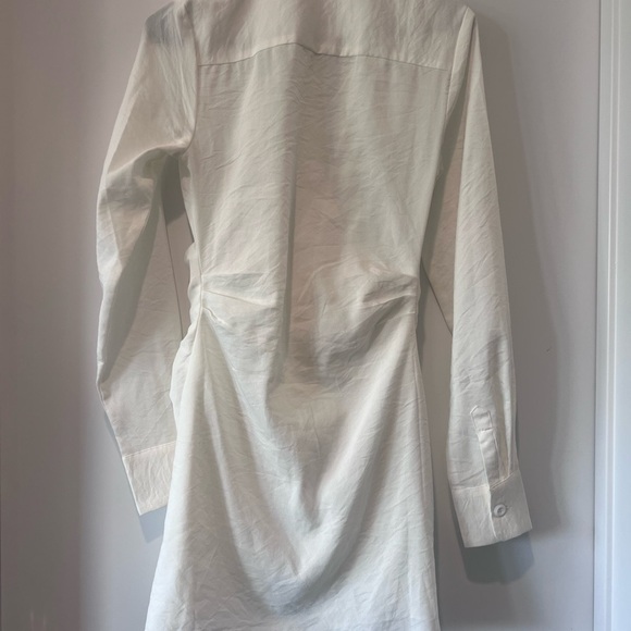 Choosy Tie Front White Mini Dress - Picture 5 of 5